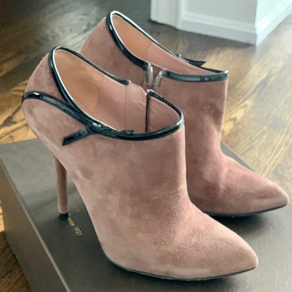 Suede Gucci ankle boots - Mauve - 5.5 - Picture 1 of 6